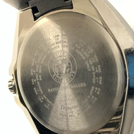 CITIZEN シチズン アテッサ エコドライブ チタン ソーラー電波 腕時計 H128-R006860 シルバー x ネイビー 現状渡し 