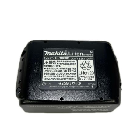 MAKITA マキタ リチウムイオンバッテリBL1860B 18V 6.0Ah BL1860B ブラック 未使用品