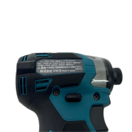 MAKITA マキタ 充電式インパクトドライバ 18V 6Ah バッテリ2本・充電器 ケース付 TD173DRGX ブルー 程度A