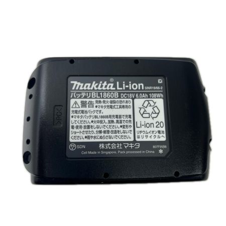 MAKITA マキタ リチウムイオンバッテリBL1860B 18V 6.0Ah BL1860B ブラック 未使用品