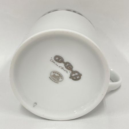 HERMES エルメス 食器 マグカップ シェーヌダンクル プラチナ