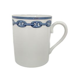 HERMES エルメス 食器 マグカップ シェーヌダンクル オーシャンブルー Aランク