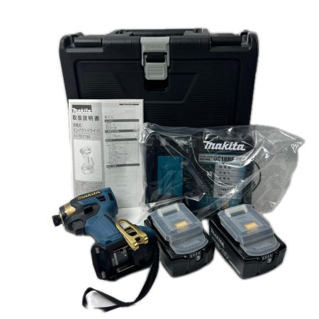 MAKITA マキタ 充電式インパクトドライバ 18V 6Ah バッテリ2本・充電器 ケース付 プレミアムブルー 限定色  TD173DGXPB プレミアムブルー 未使用品