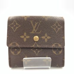 LOUIS VUITTON ルイヴィトン モノグラム ポルトモネビエカルトクレディ Wホック 財布 M61652 ブラウン 現状渡し Dランク
