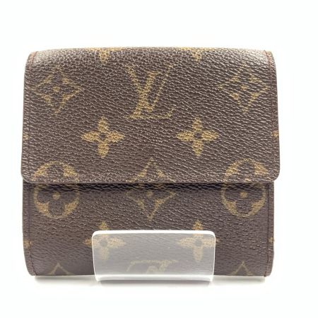 LOUIS VUITTON ルイヴィトン モノグラム ポルトモネビエカルトクレディ Wホック 財布 M61652 ブラウン 現状渡し