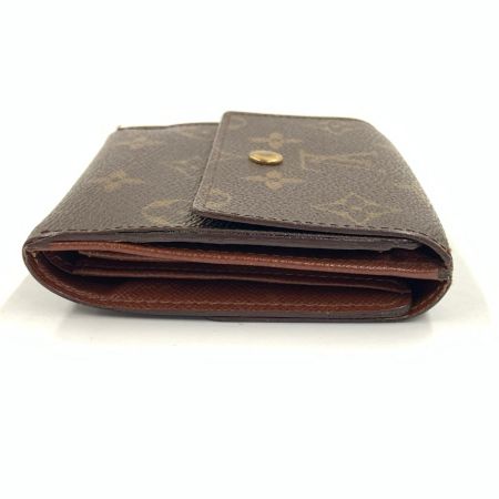 LOUIS VUITTON ルイヴィトン モノグラム ポルトモネビエカルトクレディ Wホック 財布 M61652 ブラウン 現状渡し