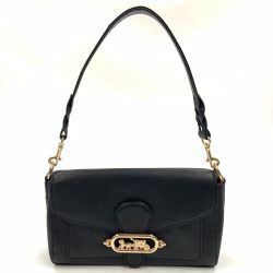 COACH コーチ ホースキャリッジ レザー 2way ショルダーバッグ F91105 ブラウン Bランク