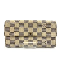 LOUIS VUITTON ルイヴィトン ダミエ アズール ポルトフォイユ サラ 二つ折り長財布 N61735 ホワイト CA2009 Bランク