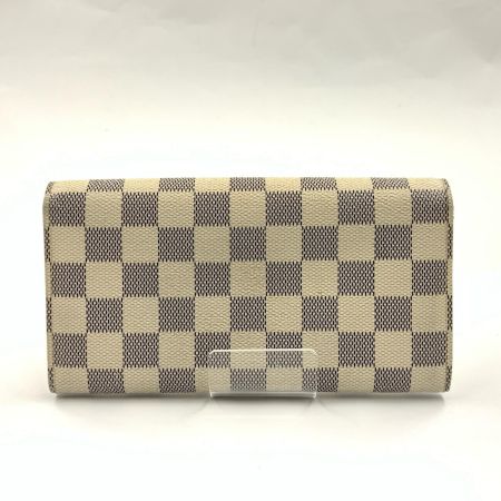 LOUIS VUITTON ルイヴィトン ダミエ アズール ポルトフォイユ サラ 二つ折り長財布 N61735 ホワイト CA2009