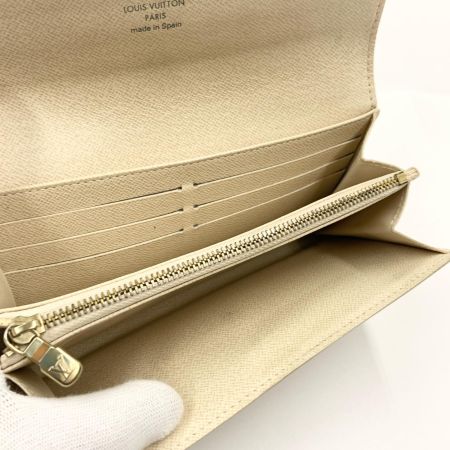 LOUIS VUITTON ルイヴィトン ダミエ アズール ポルトフォイユ サラ 二つ折り長財布 N61735 ホワイト CA2009