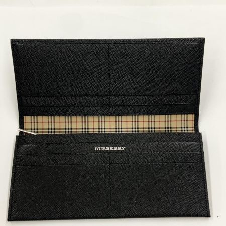 BURBERRY バーバリー ノバチェック 二つ折り長財布  ブラック 箱付き