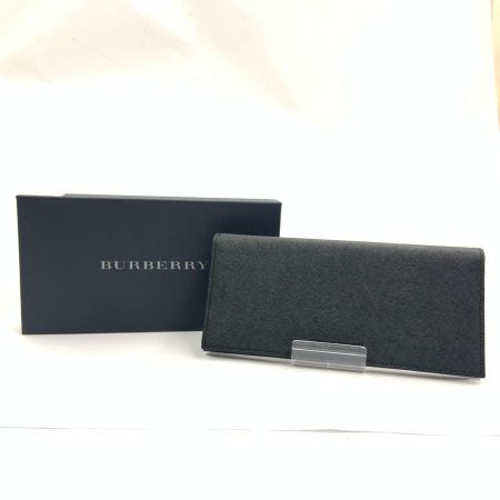 BURBERRY バーバリー ノバチェック 二つ折り長財布  ブラック 箱付き
