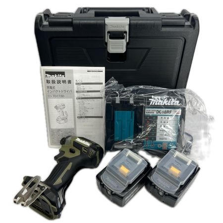 MAKITA マキタ 充電式インパクトドライバ 18V 6Ah バッテリ2本・充電器 ケース付 TD173DRGXO 未使用