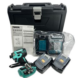 MAKITA マキタ 充電式インパクトドライバ 18V 6Ah バッテリ2本・充電器 ケース付 TD173DGXTB ターコイズブルー 未使用 Sランク
