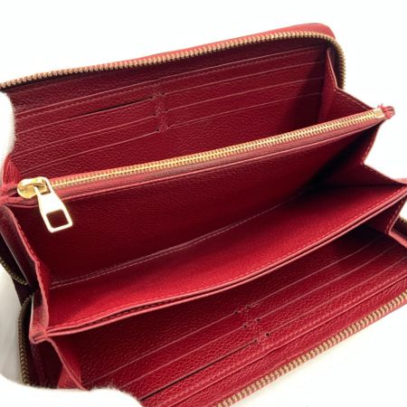 LOUIS VUITTON ルイヴィトン モノグラム アンプラント ジッピー ウォレット ラウンドファスナー長財布 M60549 レッド