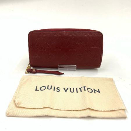 LOUIS VUITTON ルイヴィトン モノグラム アンプラント ジッピー ウォレット ラウンドファスナー長財布 M60549 レッド