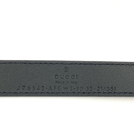 GUCCI グッチ GGマーモント ダブルG フェイクパール レザー バックルベルト ブラック