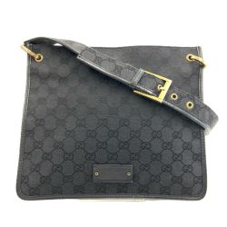GUCCI グッチ GGキャンバス ショルダーバッグ 91762 ブラック Cランク