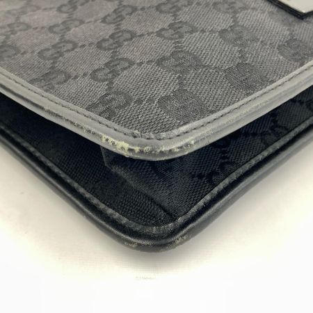 GUCCI グッチ GGキャンバス ショルダーバッグ 91762 ブラック