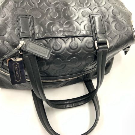 COACH コーチ オプアート ボストンバッグ ハンドバッグ  77182 ブラック