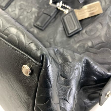 COACH コーチ オプアート ボストンバッグ ハンドバッグ  77182 ブラック
