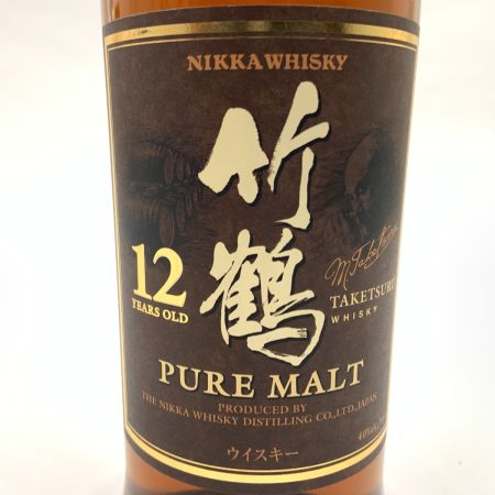 【北海道内限定発送】 TAKETSURU 竹鶴/ニッカウイスキー 竹鶴 12年 ピュアモルト 丸瓶 700ml 40ml ウィスキー 未開栓 未開栓