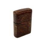 ZIPPO ジッポー 2002 アラベスク 本革巻き ライター ZIPPO Bランク