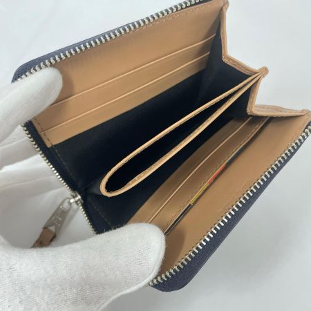 Paul Smith ポールスミス メンズ ブライトストライププラー L字ファスナー財布 ネイビー