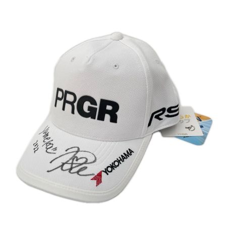 PRGR プロギア キャップ 直筆サイン 女子プロゴルフ 小林夢果 辻梨恵 サイン入り size フリーサイズ（56～60cm) ホワイト 未使用品