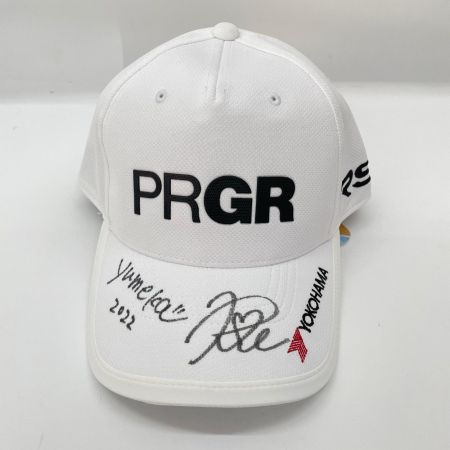 PRGR プロギア キャップ 直筆サイン 女子プロゴルフ 小林夢果 辻梨恵 サイン入り size フリーサイズ（56～60cm) ホワイト 未使用品