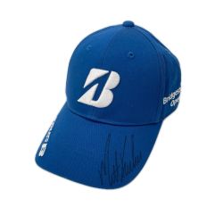 ブリヂストン キャップ 非売品 2017年 ブリヂストンオープン マット・クーチャー サイン入り TOUR B仕様 sizeフリーサイズ(56~59cm) ブルー Aランク