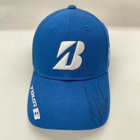 ブリヂストン キャップ 非売品 2017年 ブリヂストンオープン マット・クーチャー サイン入り TOUR B仕様 sizeフリーサイズ(56~59cm) ブルー