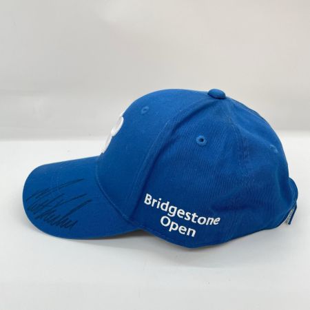 ブリヂストン キャップ 非売品 2017年 ブリヂストンオープン マット・クーチャー サイン入り TOUR B仕様 sizeフリーサイズ(56~59cm) ブルー