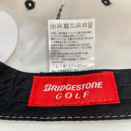 BRIDGESTONE GOLF キャップ ブリヂストン プロモデルキャップ ツアープロ直筆サイン入り 2018 size L(約57～60cm) ホワイト
