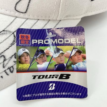 BRIDGESTONE GOLF キャップ ブリヂストン プロモデルキャップ ツアープロ直筆サイン入り 2018 size L(約57～60cm) ホワイト