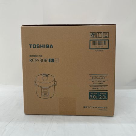 TOSHIBA 東芝 電気圧力鍋 2.0L RCP-30R ブラック
