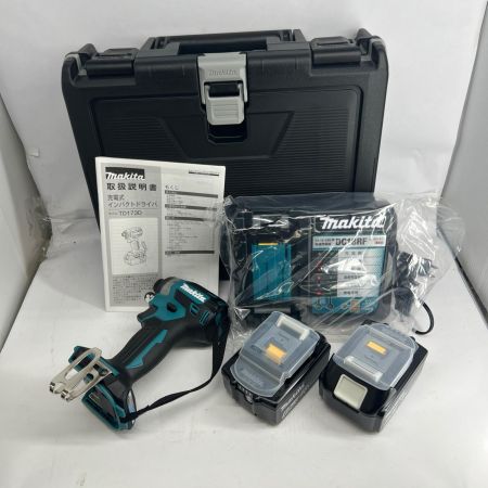 MAKITA マキタ 充電式インパクトドライバ 18V 6Ah バッテリ2本・充電器 ケース付 ブルー TD173DRGX ブルー 未使用