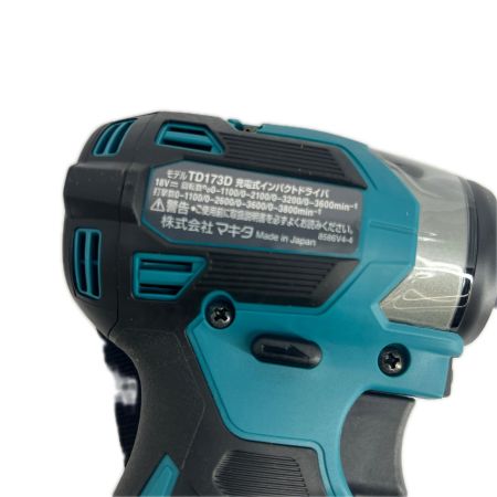 MAKITA マキタ 充電式インパクトドライバ 18V 6Ah バッテリ2本・充電器 ケース付 ブルー TD173DRGX ブルー 未使用