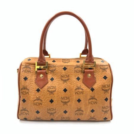 MCM エムシーエム ヴィセトス ロゴグラム ミニボストンバッグ  8423N ブラウン