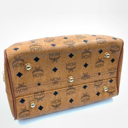 MCM エムシーエム ヴィセトス ロゴグラム ミニボストンバッグ  8423N ブラウン
