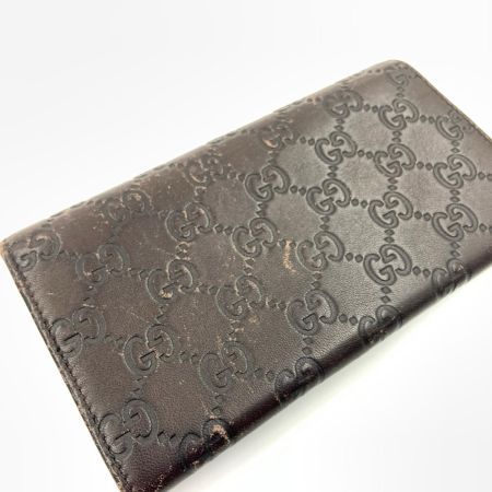 グッチシマ ロゴ GG レザー 長財布 244946-0416 ブラウン 現状渡し