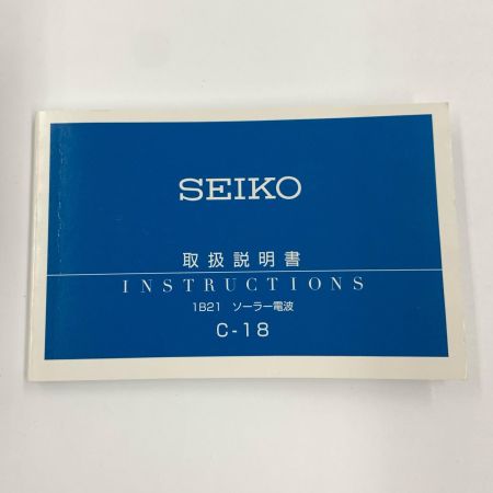 SEIKO セイコー クロノグラフ 電波 ソーラー 腕時計  V195-0AE0 シルバー x ブラック