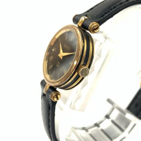 GUCCI グッチ レディース クォーツ ヴィンテージ 腕時計 ブラック x ゴールド 現状渡し