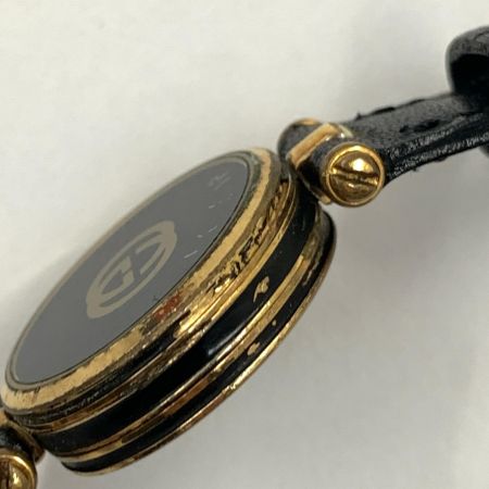 GUCCI グッチ レディース クォーツ ヴィンテージ 腕時計 ブラック x ゴールド 現状渡し