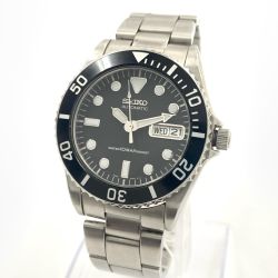 SEIKO セイコー 7S26-0050  自動巻き デイデイト ダイバー 腕時計 SKX0237 シルバー x ブラック 日差+70前後 ジャンク品 現状渡し Dランク