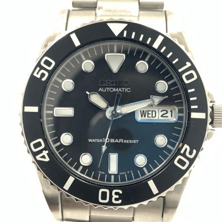 SEIKO セイコー 7S26-0050  自動巻き デイデイト ダイバー 腕時計 SKX0237 シルバー x ブラック 日差+70前後 ジャンク品 現状渡し