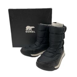 SOREL ソレル キッズ  ブーツ YOUTH WHITNEY ll PUFFY MID WP SIZE 22cm NY3873-010 ブラック Bランク