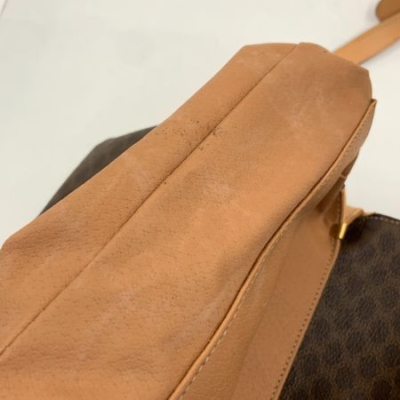 CELINE セリーヌ ヴィンテージ マカダム ショルダーバッグ M13 ブラウン