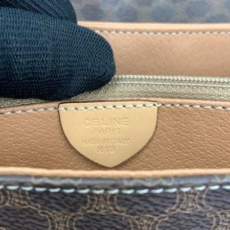 CELINE セリーヌ ヴィンテージ マカダム ショルダーバッグ M13 ブラウン