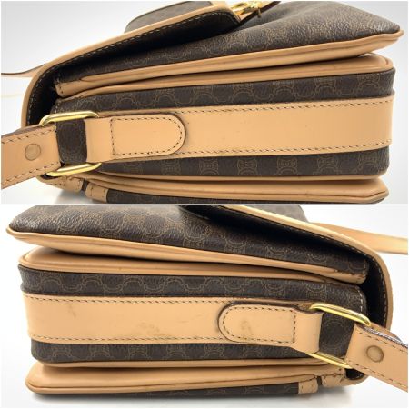CELINE セリーヌ ヴィンテージ マカダム ショルダーバッグ M13 ブラウン